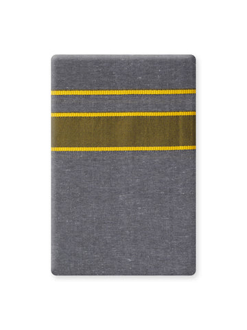 Colour Fancy Grey Dhoti With Yellow Border - Hero King