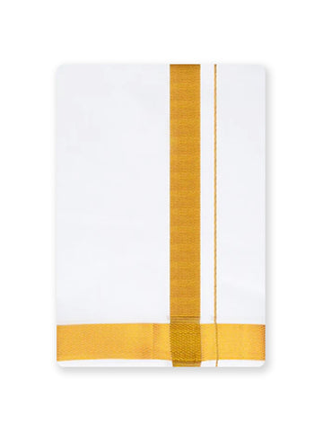 Sanjeevenam Panchakacham 9+5 Cotton Dhoti Gold Jari