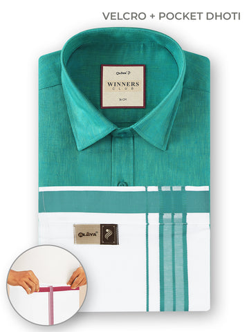 Winners Club 2.0 Shirts & Velcro Pocket Dhoti - Ocean Island