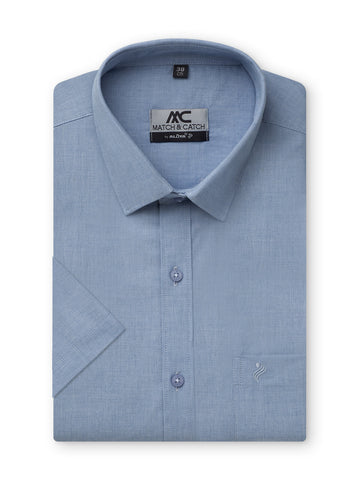 FilaFil Cotton Colour Shirt - Slim Fit - Serenity Blue