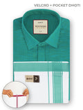Alaya Cotton Shirts & Velcro Pocket Dhoti