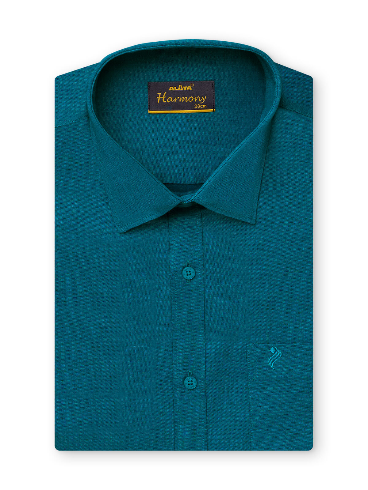  Slim Fit Cotton Shirt - Pacific Blue