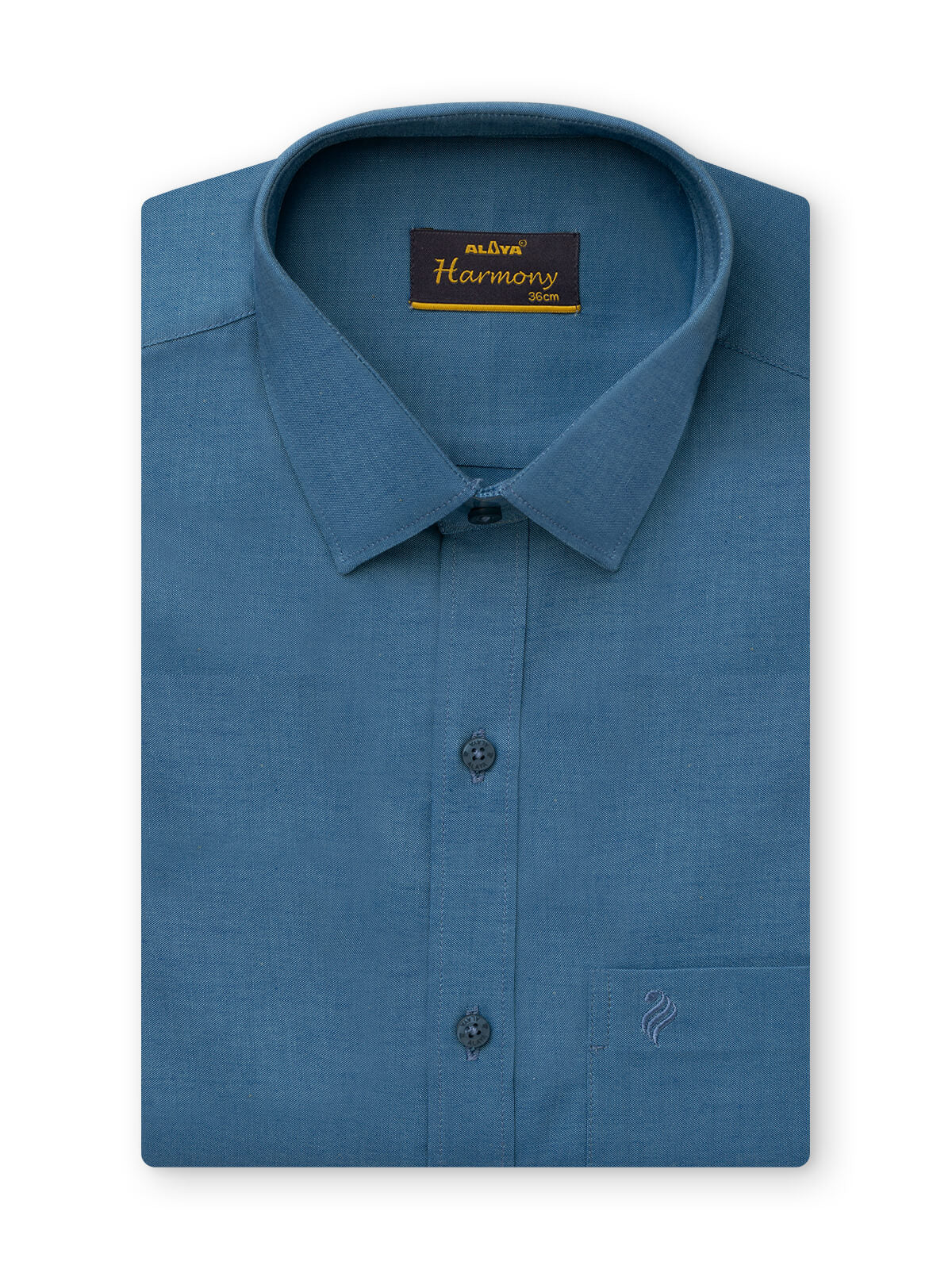 Slim Fit Cotton Shirt - Steel Blue