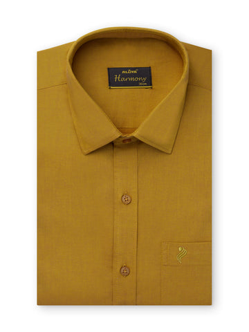 Harmony Slim Fit Cotton Shirt - Cider