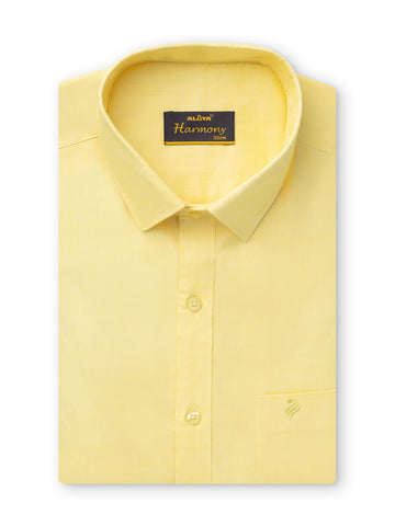 Harmony Slim Fit Cotton Shirt - Daffodi Yellow