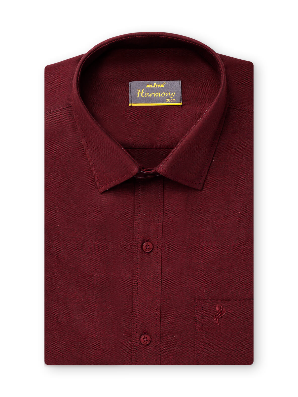 Slim Fit Cotton Shirt - Maroon