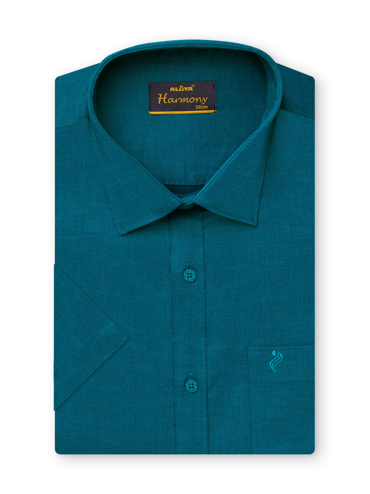  Slim Fit Cotton Shirt - Pacific Blue