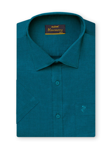 Harmony Slim Fit Cotton Shirt - Pacific Blue