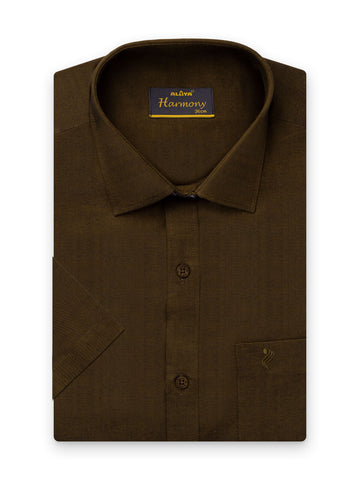 Harmony Slim Fit Cotton Shirt - Brown