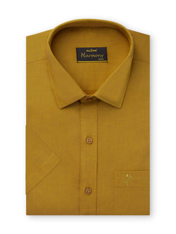 Harmony Slim Fit Cotton Shirt - Cider