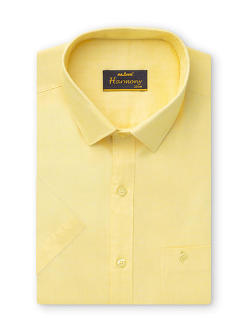 Harmony Slim Fit Cotton Shirt - Daffodi Yellow