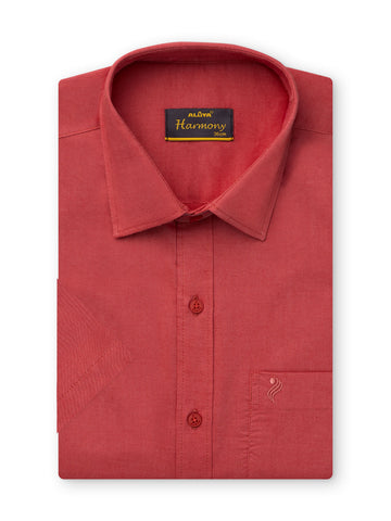 Harmony Slim Fit Cotton Shirt - Light Corel