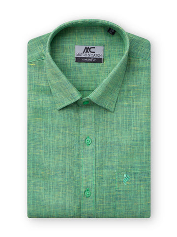 Match & Catch Colour Shirts & Fancy Border Dhoti  - Jade Green
