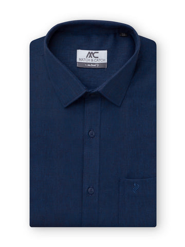Match & Catch Colour Shirts & Fancy Border Dhoti  - Navy Blue
