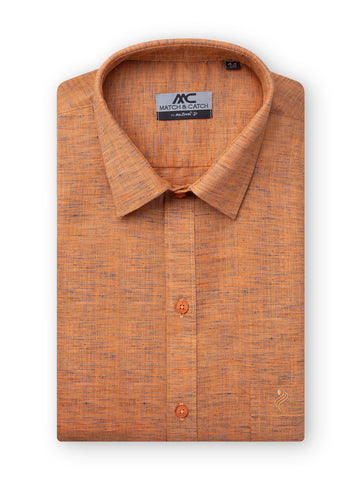 Match & Catch Slim Fit Colour Shirts - Sandstone