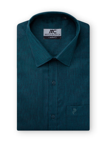 Match & Catch Slim Fit  Colour Shirt - Shaded Spruce