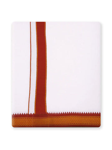 Pearl Fancy Border Cotton Plus Dhoti 3.80 Meter