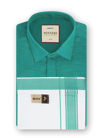 Winners Club 2.0 Shirts & Velcro Pocket Dhoti - Paris Green