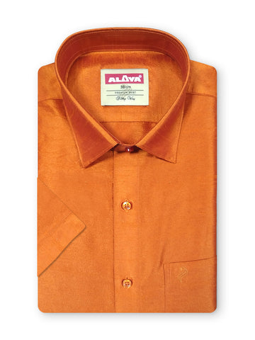 Silky Way Shirt for Men - Regular Fit - Orange