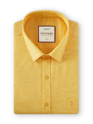Winner Club Colour Shirts & Fancy Border Dhoti -Buttercup Yellow