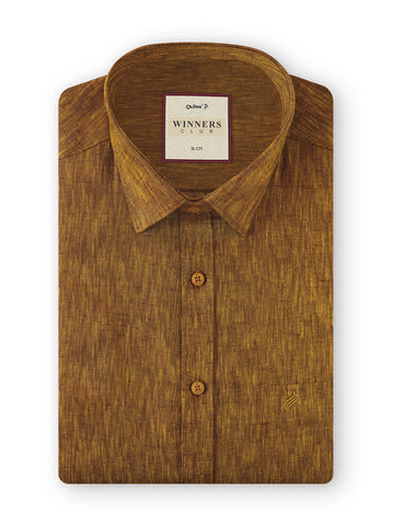Winner Club Colour Shirts & Fancy Border Dhoti - Brown Forest