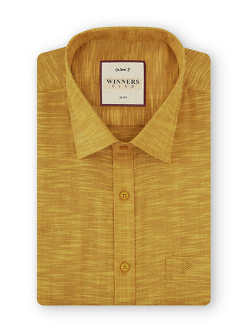 Winners Club Colour Shirts & Fancy Border Double Dhoti - Mustard