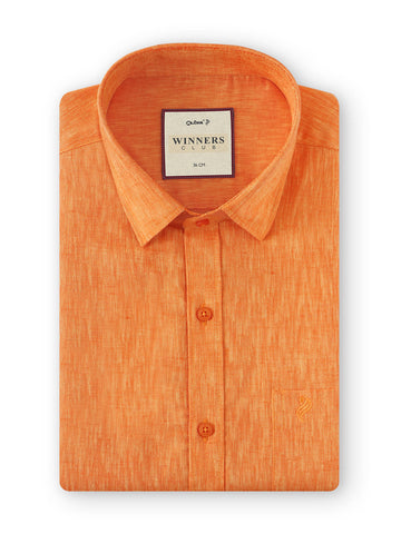 Winner Club Colour Shirts & Fancy Border Dhoti - Orange